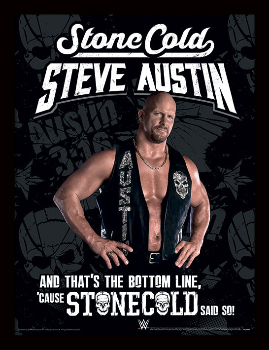 Stone Cold Steve Austin - WWE Framed Print