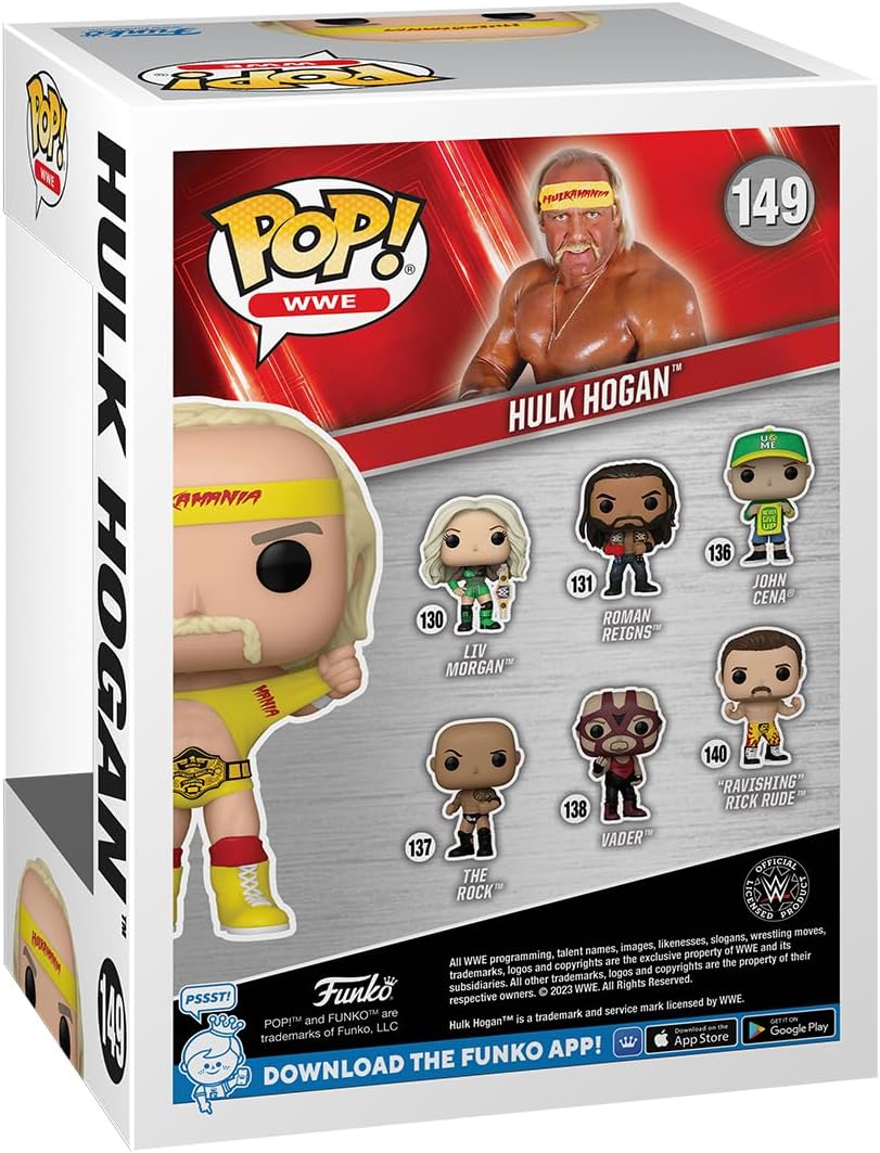 Hulk Hogan POP! Vinyl Figure - No. 149 – Wrestlrs
